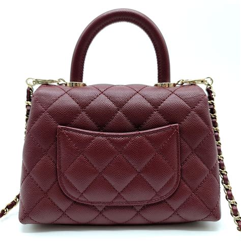 chanel mini burgundy